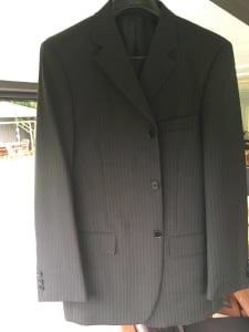 Black pin stripe suit