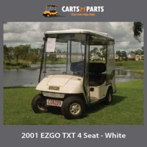 2001 EZGO TXT 4 Seat White Golf Cart