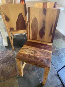 Hardwood dining chairs