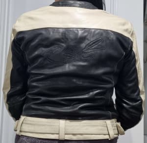 Womens leather motorcycle jacket 