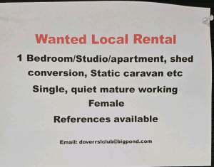 Wanted: Looking to rent 
