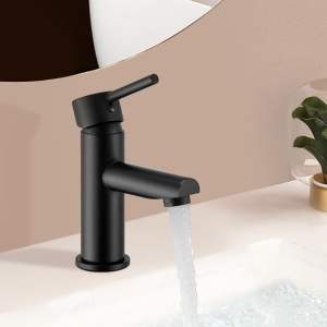 HOT SALE Bathroom Basin Sink Mixer Tap Hot Cold Vanity Faucet Black