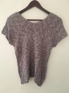 hand knitted lilac blouse