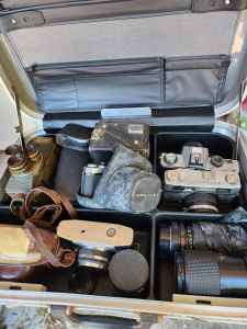 Vintage film cameras and SLR lenses bulk buy