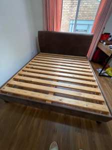 excellent condition Harvey Norman king size solid wood bed frame