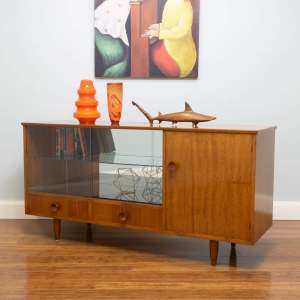 Retro Vintage Sideboard Buffet / Display Cabinet / Drawers LP Records