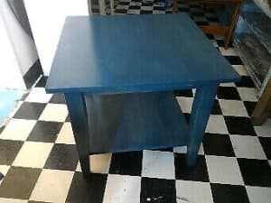 Vintage Side Table Reclaimed Timber Bare Restoration