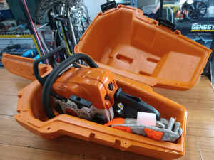 Stihl MS180 2 Stroke Chainsaw And Case w/ Bar Cover - CO 976134