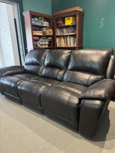 Recliner Black Leather Couches
