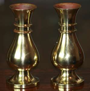 Pair Brass Vases C.1870