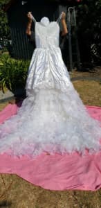 Wedding gown all frills