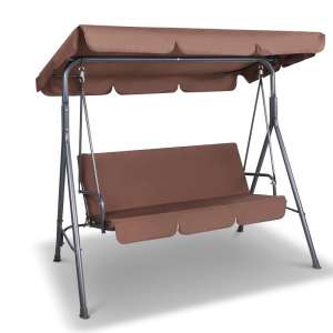 Gardeon Outdoor Swing Chair Garden Bench Furniture Canopy 3 Seater Co
