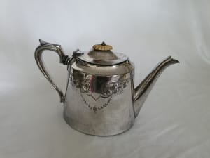 Antique W R Humphreys & Co Radiant Plate Silver Teapot Sheffield Engla