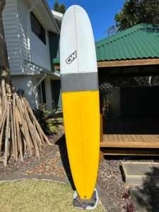 9ft Clearwater Malibu surfboard. Plus new FCS 2 fins.