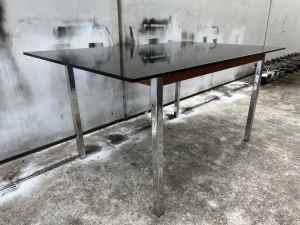 1970s Vintage Chrome Dining Table by Wallace Furniture