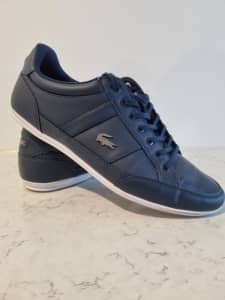 Lacoste Chaymon Nappa Leather Trainers Navy - US 9.5