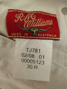 Vintage 1990s R.M Williams Australia Moleskin Red Button up 
