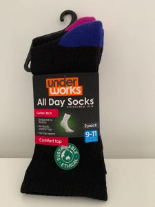 Ladies Socks, (Pack 2), S9-11, Choice, New, pickup South Guildford