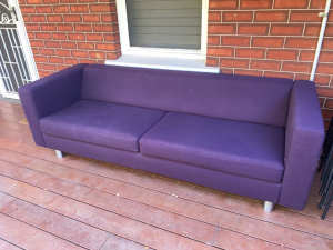 Dark Purple 3 Seater Sleek Couch