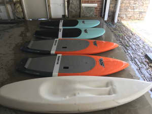 Carbon Competition SUPS for sale and one paddle board