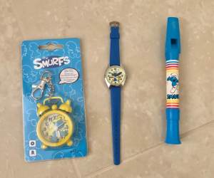 Smurfs Vintage Watch, whistle and clock