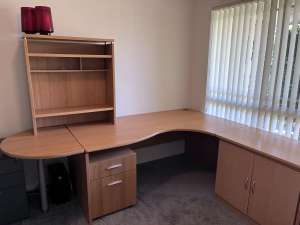 Laminated Office desk & add ons
