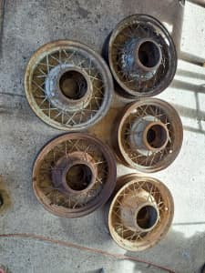 1933-34 Ford 17 wire wheels hot rod rat rod