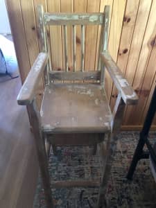 Old wooden high chair