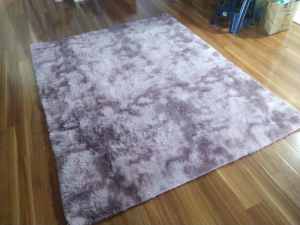 NOT AVAILABLE Thin fluffy tie-dye purple floor mat 160x200cm