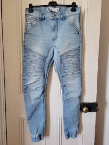 NXP Men Light Blue Skinny Fit Jeans Denim Pants Size 32 - Richmond/ Po