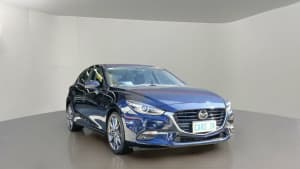 2018 Mazda 3 BN MY17 SP25 Astina Deep Crystal Blue 6 Speed Manual Hatchback