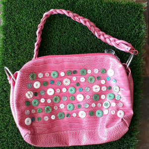 Miss M Pink Button Bag
