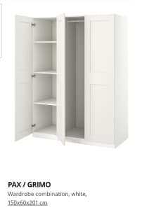 IKEA Wardrobe , mirror door, 2x shoe drawers. Perfect condition