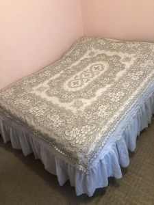 BEDSPREADS, COVERLETS, THROW OVERS -- RETRO, WOOL, CROCHET, LACE