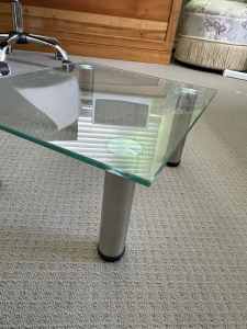 Small square glass table