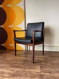 Vintage Mid Century Retro Parker Danish Style Teak Lounge Armchair