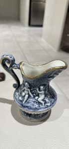 Antique R.Capodimonte small blue pitcher