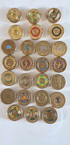 25 x A-uncirculated $2 coloured coins 