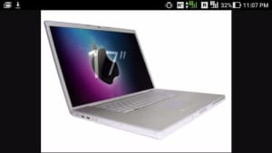 laptop notebook mac 17inch 2.8ghz iWork iLife Office dvdrw isight