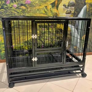Heavy Duty Pet Crate Metal Cage Puppy Dog Cat Rabbit Kennel Home 36