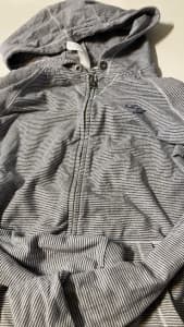 Lorna Jane navy/white stripe hoodie size M