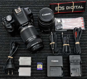 Canon EOS 500D Digital Camera SLR Twin Lens Kit 2x Batteries Japan