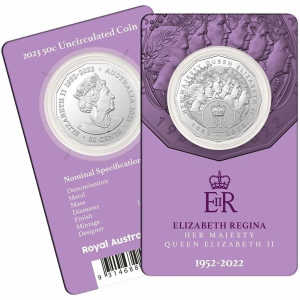 2023 50 Cent Unc Coin Elizabeth Regina – HM Queen Elizabeth II