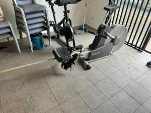 Gym equipment . Avanti rower and Reebok exercise bike