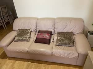 Vintage Leather 3 seater 2 x singles