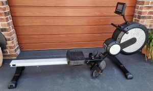 Rowing Machine Air Rower w/ adjustable resistance and electronic count