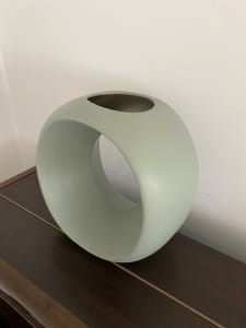 Green decor vase