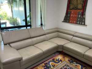 8 seater leather sofa