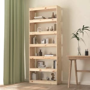 Scottsbluff Book Cabinet/Room Divider 80x30x199.5 cm Solid Wood P...