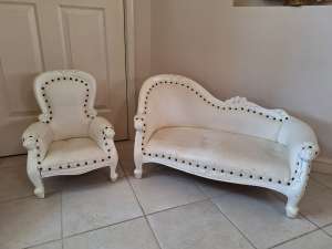 Childrens chaise lounge and arm chair